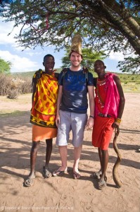 Ben & the Maasai Warriors. Photos/R.McCaig