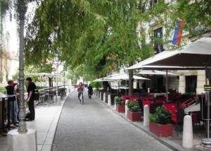Ljubljana's tree-lined streets. Photo/C.Smith